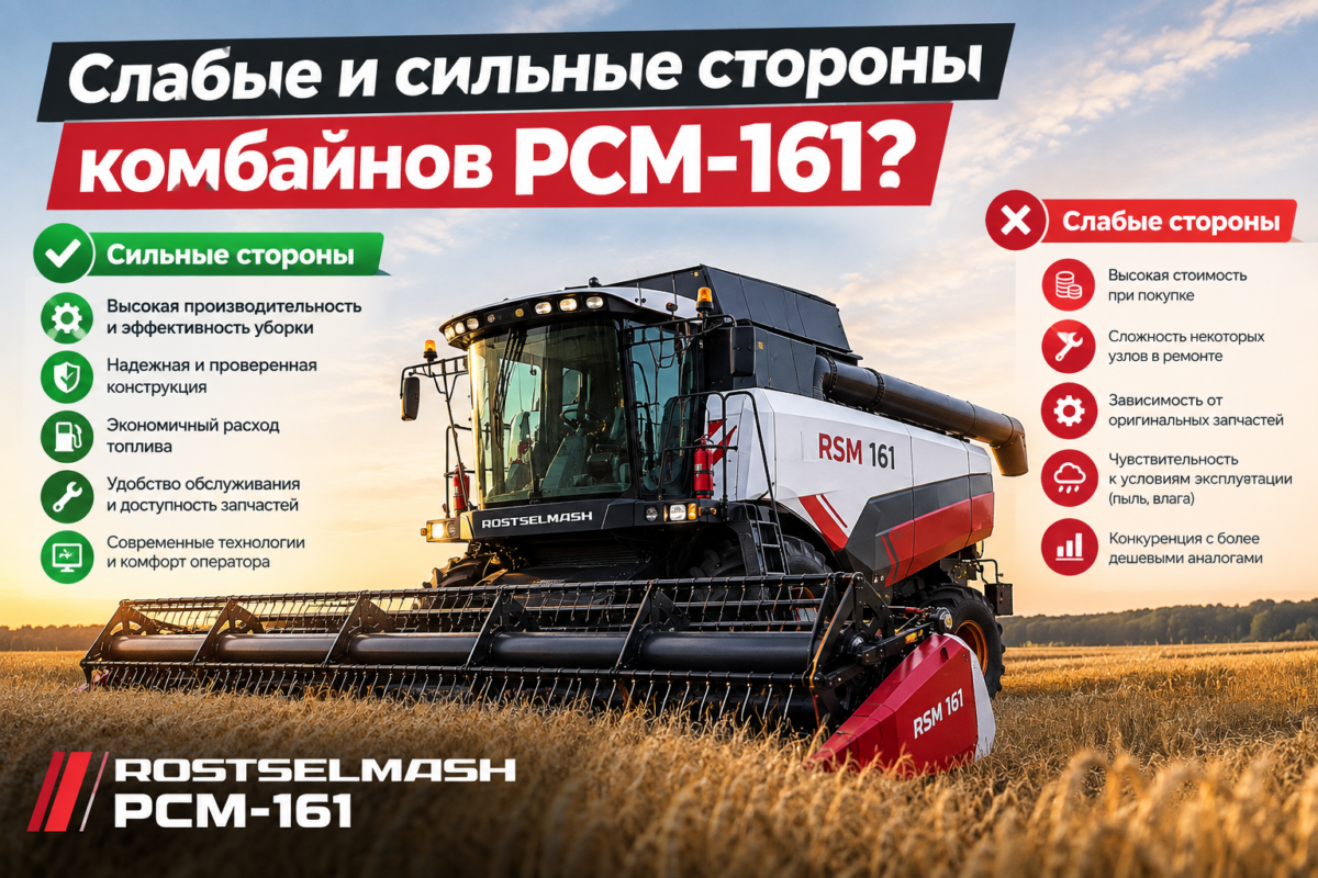 Слабые и сильные стороны комбайнов РСМ-161?