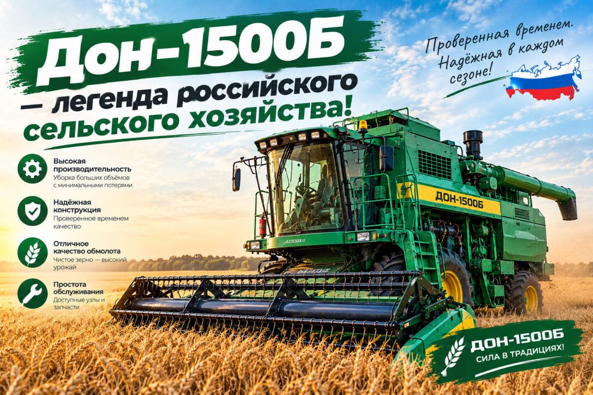 «Дон-1500Б» — легенда российского сельского хозяйства!